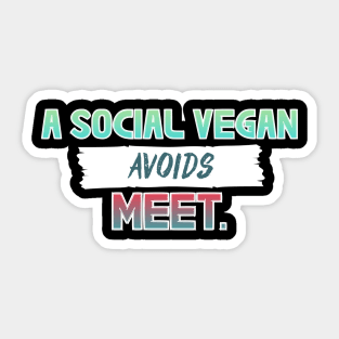 Social Vegan Sticker